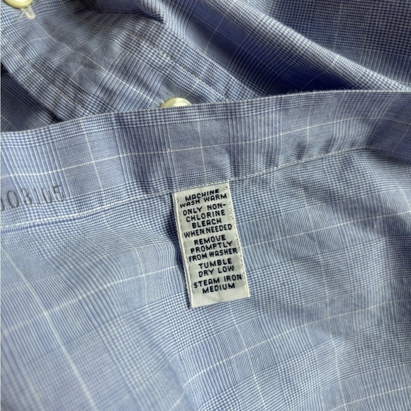 Ralph Lauren Yarmouth 100% Cotton Lighter Blue Men's Size 17 1/2 - Picture 6 of 8